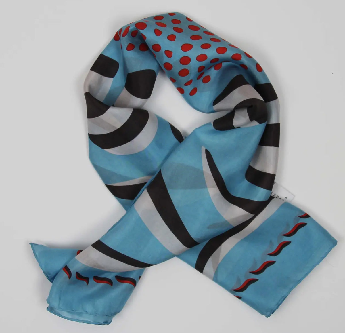 Blue Myosotis Silk Scarf