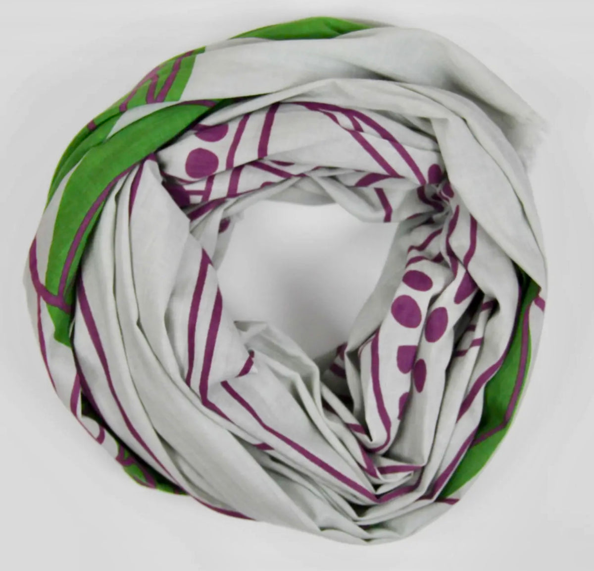 Mekong Prune Purple Cotton Scarf