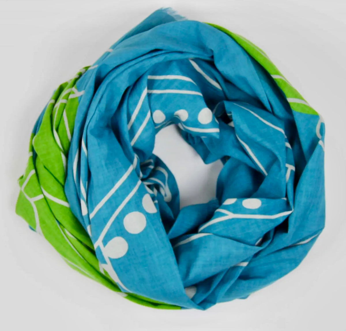 Mekong Blue Cotton Scarf