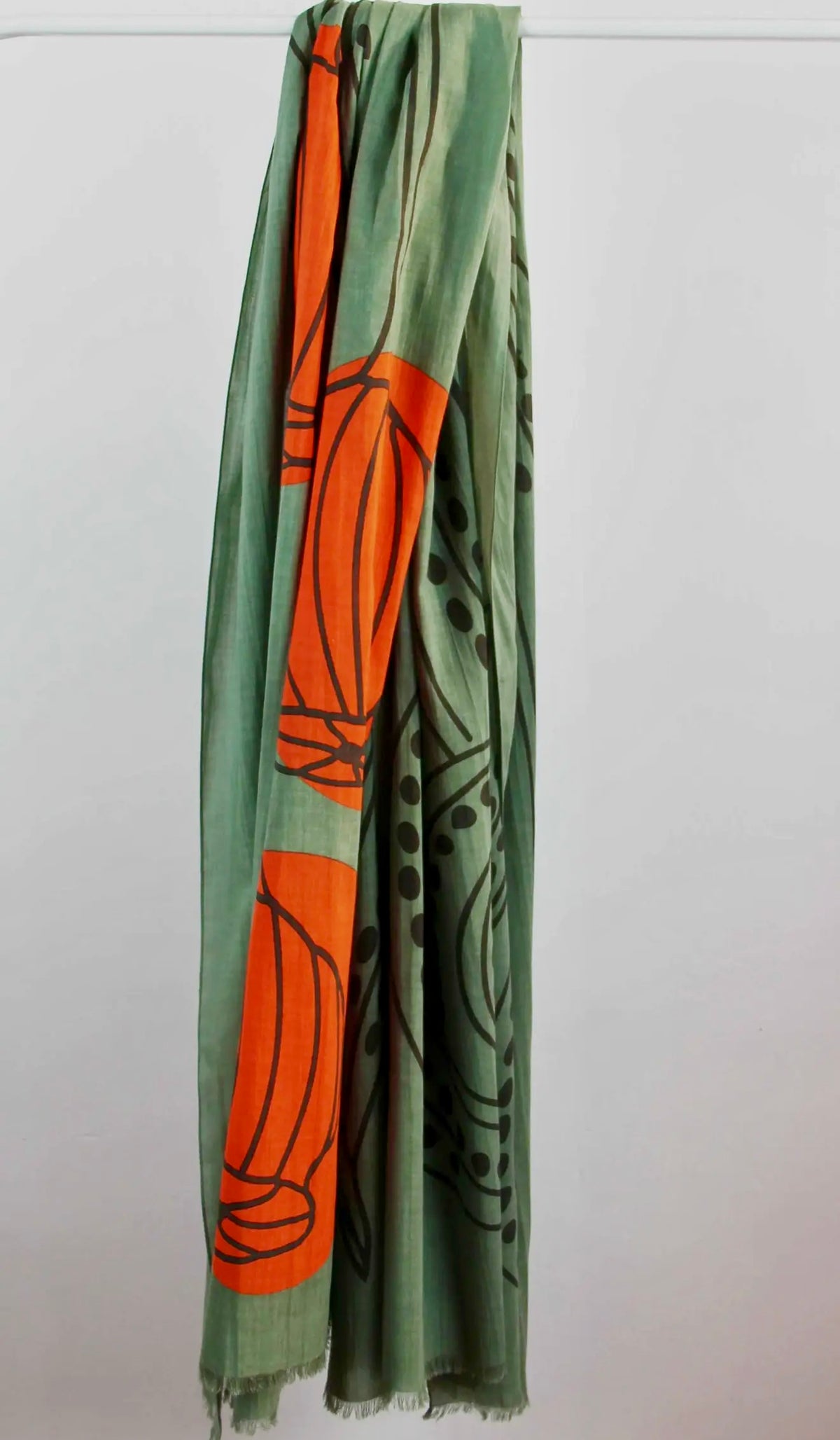 Poppy Khaki Cotton Scarf