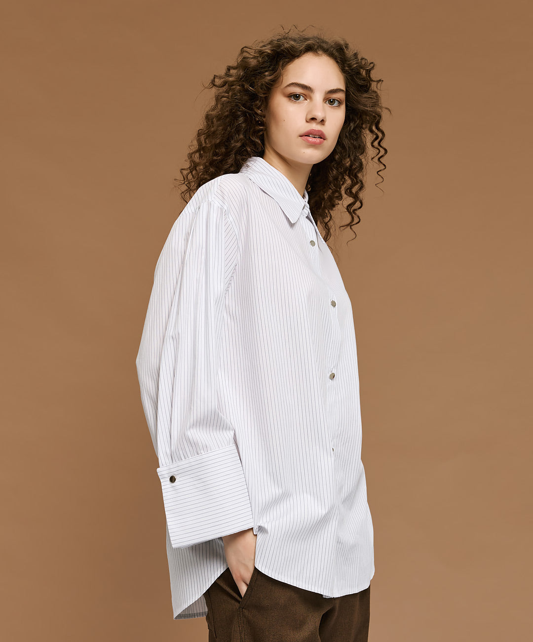 Long Striped Shirt Off White