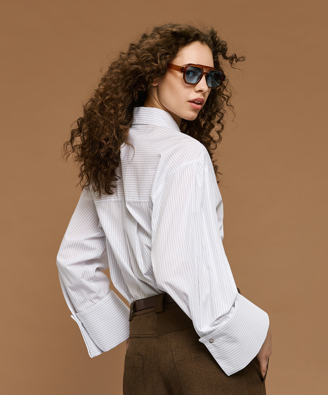 Long Striped Shirt Off White