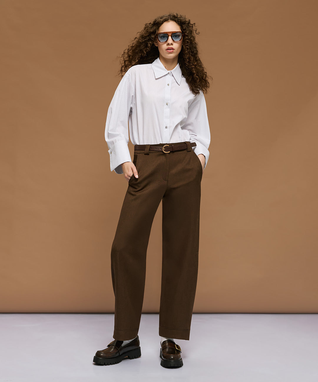 Long Striped Shirt Off White