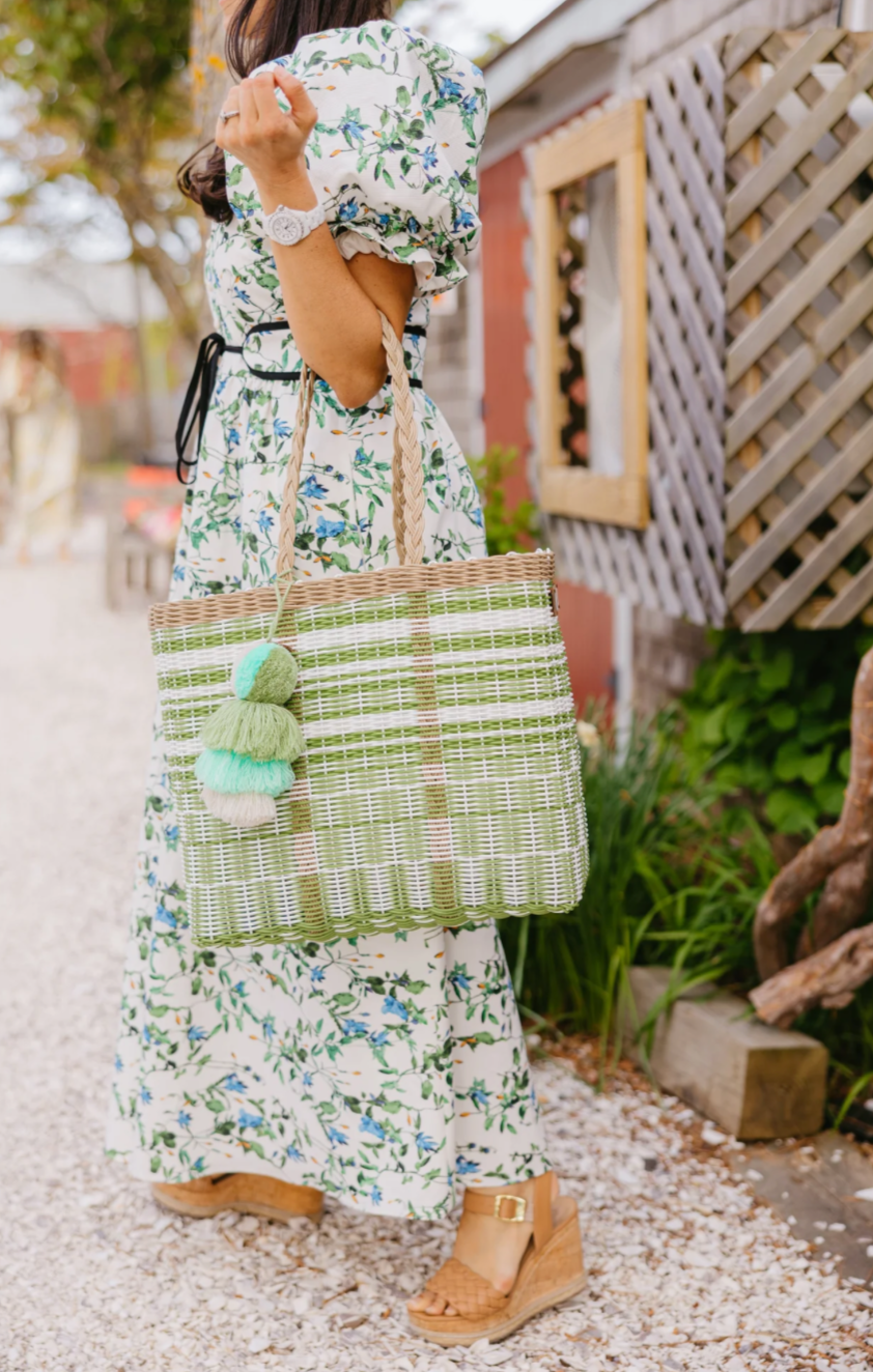 Large - Matcha Latte Capsule Citron Tote