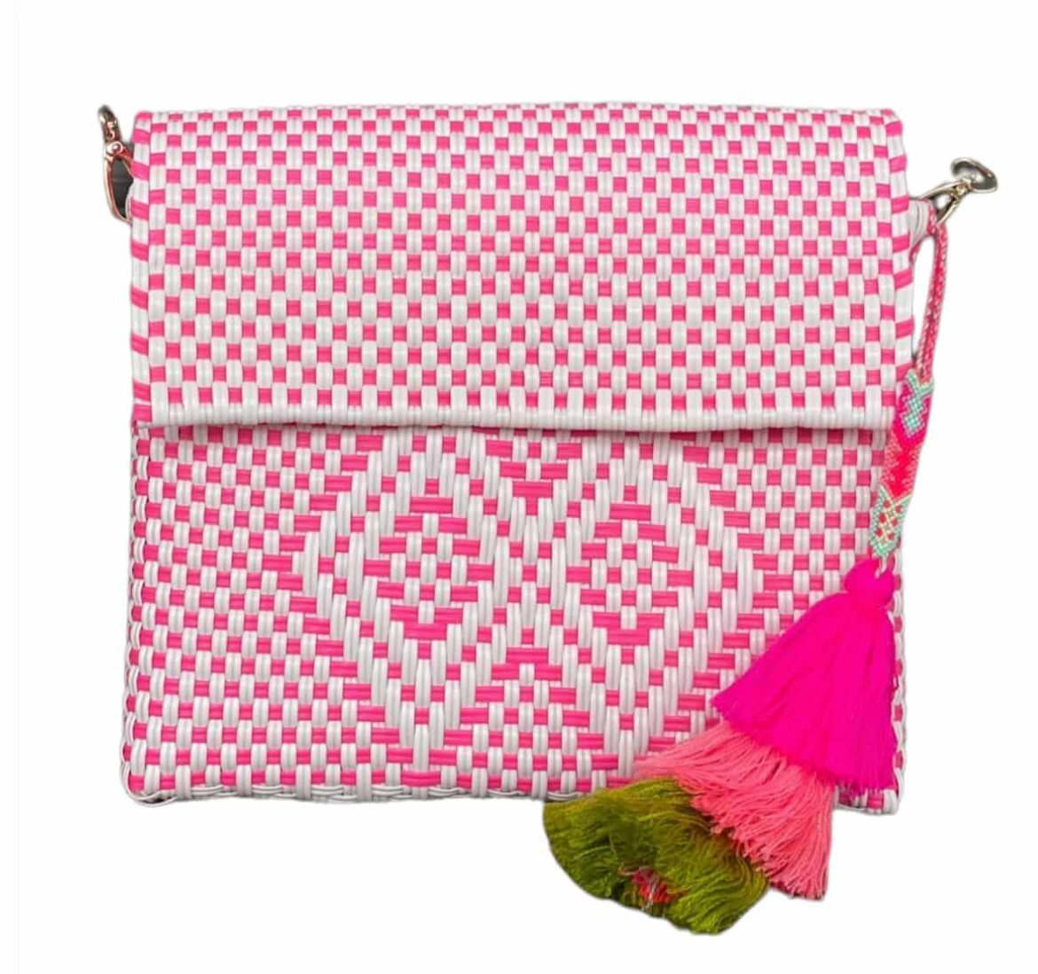 Clutch Neon Pink Cocoles Citron - Crossbody with Step