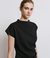 High-Black neck blouse