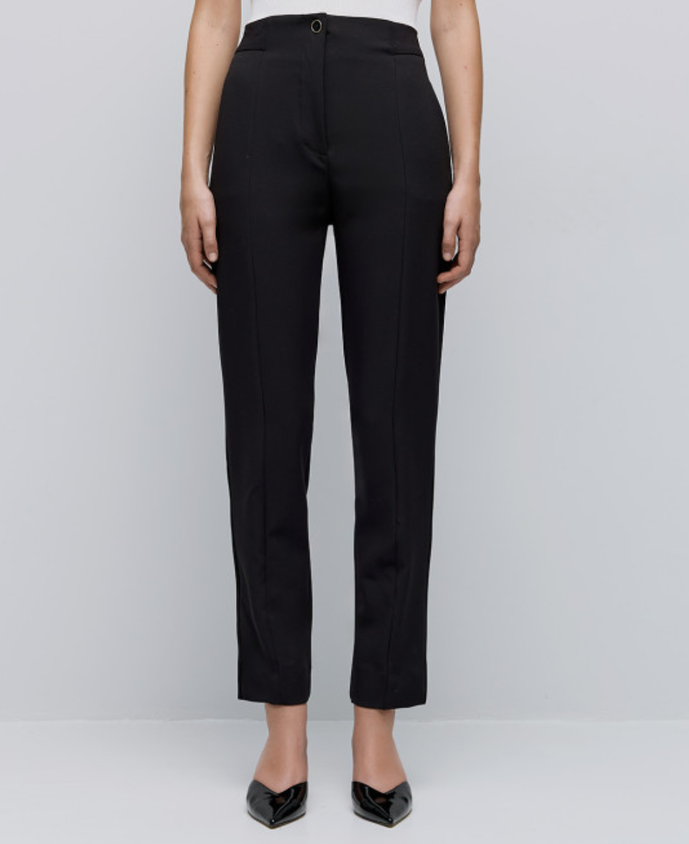 Straight-leg pants with slits