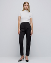 Straight-leg pants with slits