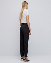 Straight-leg pants with slits