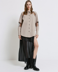 Shirt with tulle details