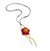 Red Flower Camellia Pendant