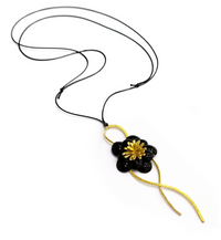 Black Flower Camellia Pendant