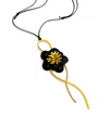 Black Flower Camellia Pendant