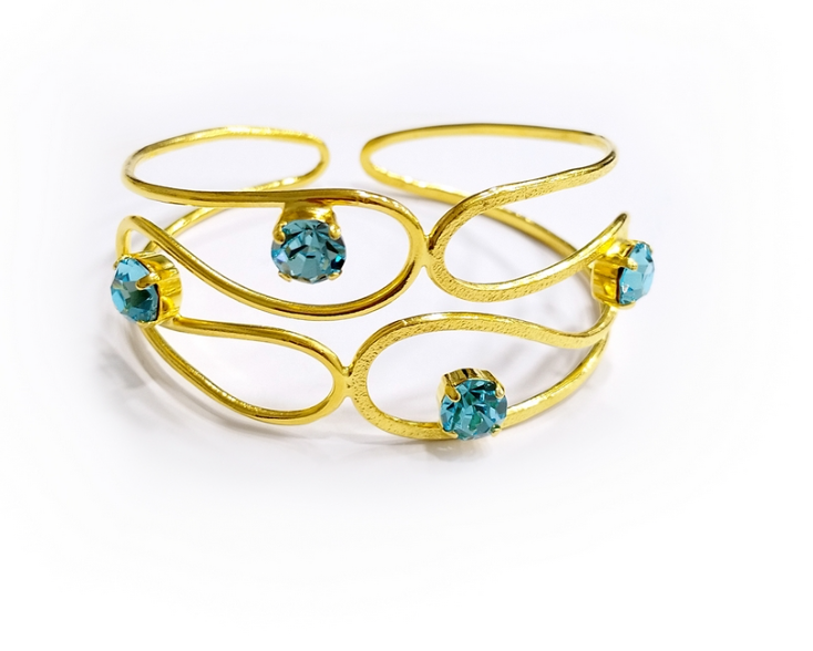 Dione's Turquoise Gold Plated Bangle