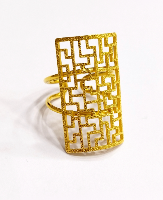 Love For Geometry Gold Ring