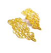 Gold Metal Mesh Earrings