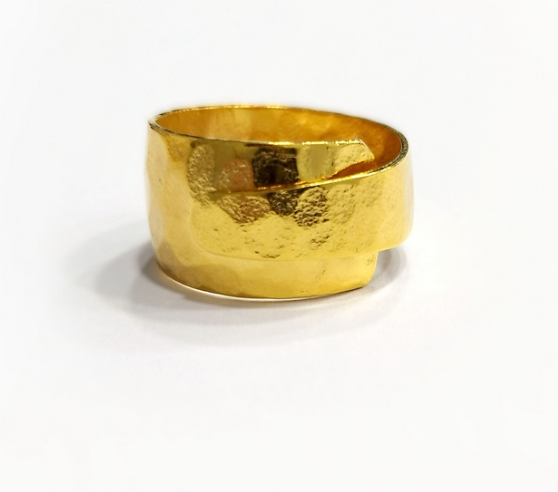 The Surface of the Moon Gold Plated Ring