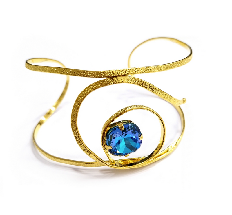 Sparkling Fantasy Blue Crystal Bangle