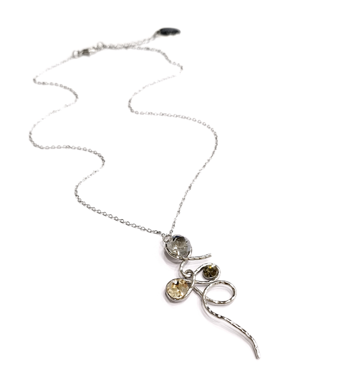 Venus Silver Pendant Chain With Crystals