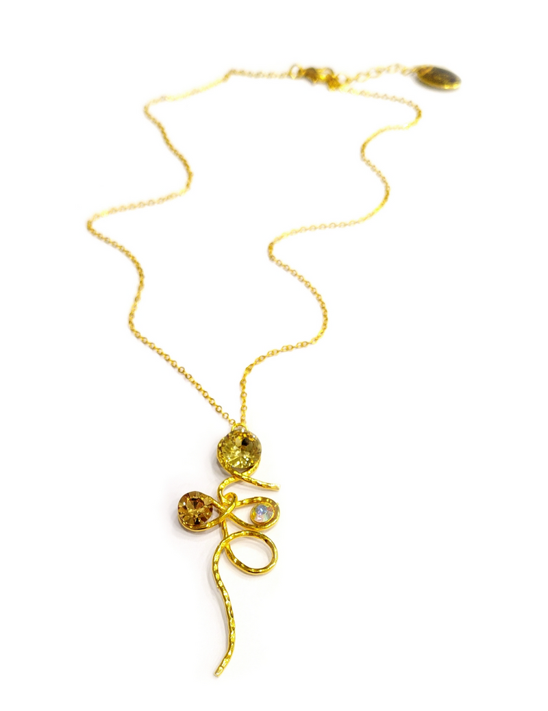 Venus Gold Pendant Chain With Crystals