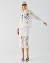 Broderie Cropped Shirt And Skirt Set