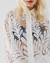Broderie Cropped Shirt And Skirt Set