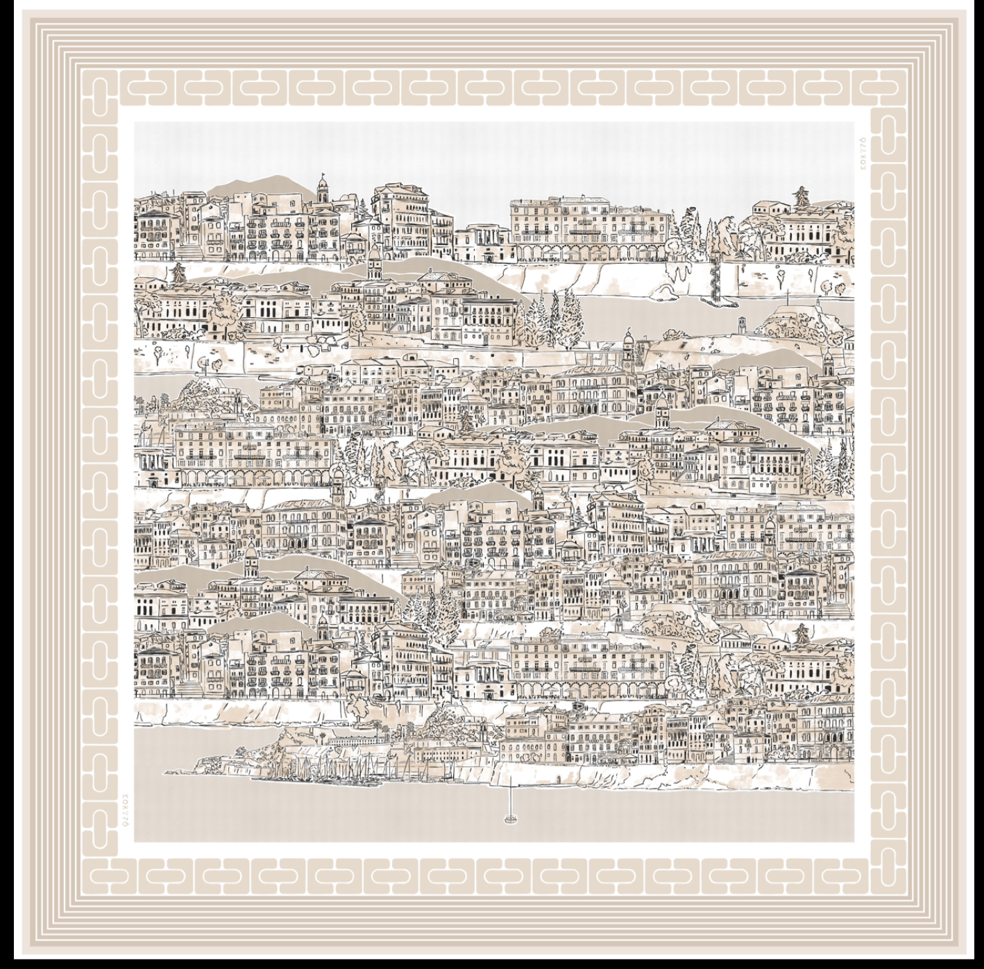Corfu Riviera Scarf Beige