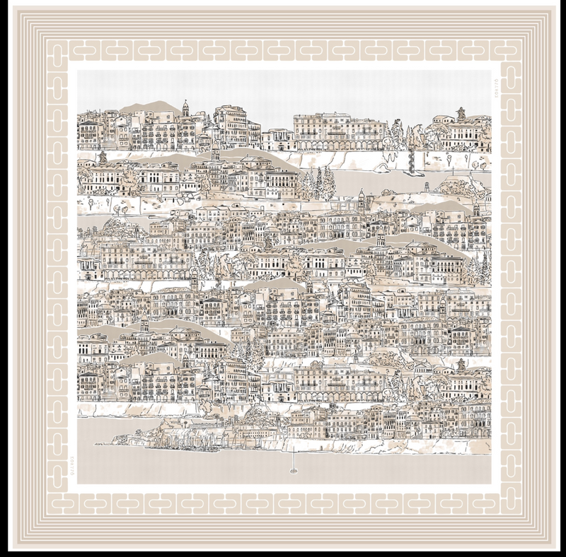 Corfu Riviera Scarf Beige