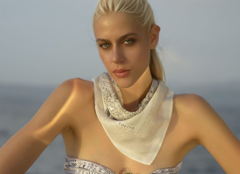 Corfu Riviera Scarf Beige
