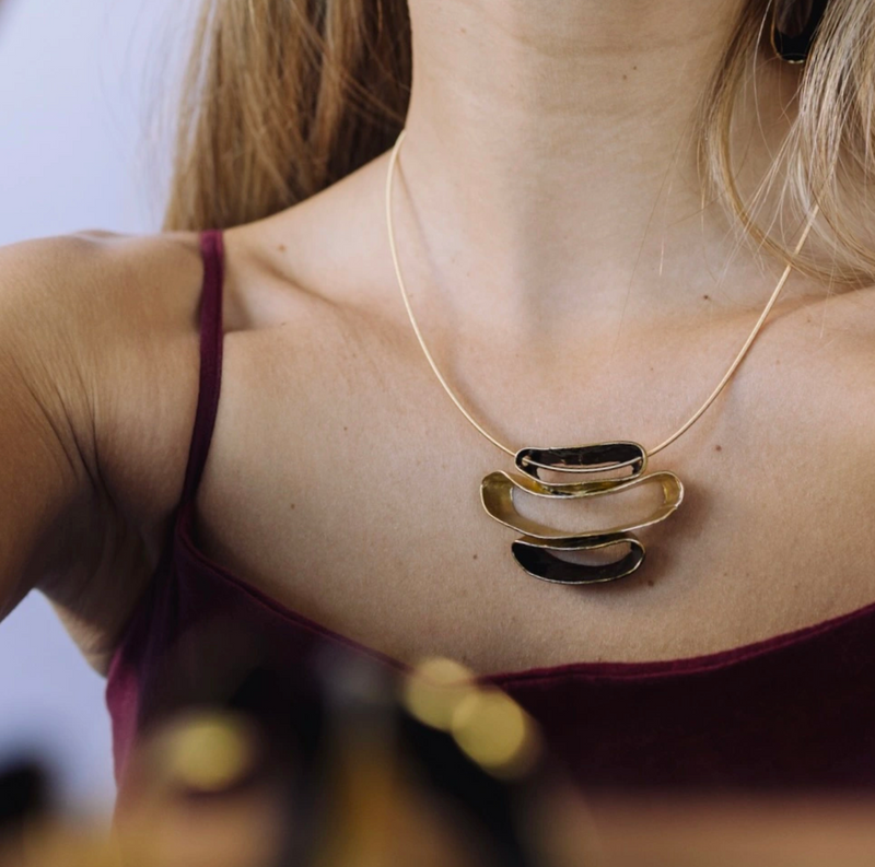 Moby Necklace Black Oxidation