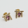 Celune Stud Earrings Amethyst Light Crystal