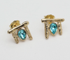 Celune Stud Earrings Amethyst Light Crystal