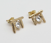 Celune Stud Earrings Amethyst Light Crystal