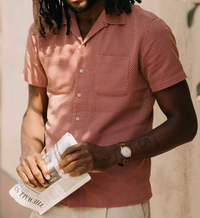 The Conrad Short Sleeve Shirt Fired Brick Dobby