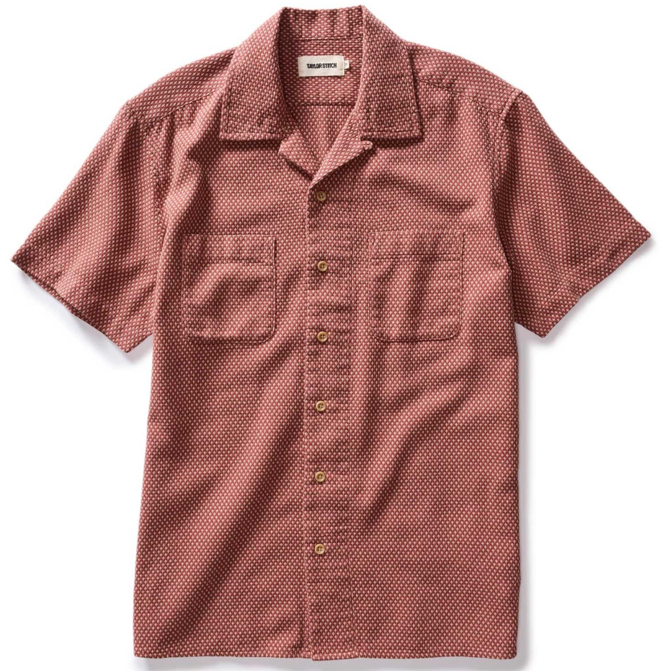 The Conrad Short Sleeve Shirt Fired Brick Dobby