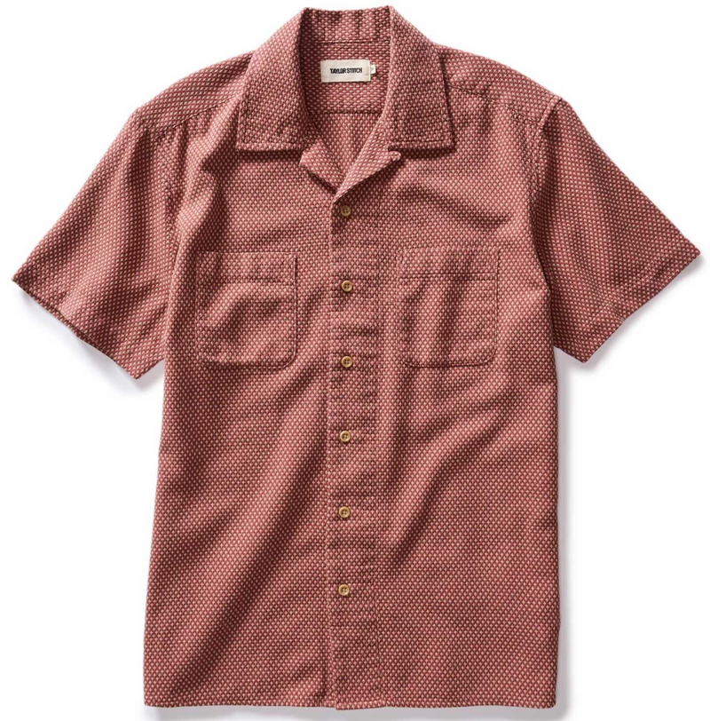 The Conrad Short Sleeve Shirt Fired Brick Dobby
