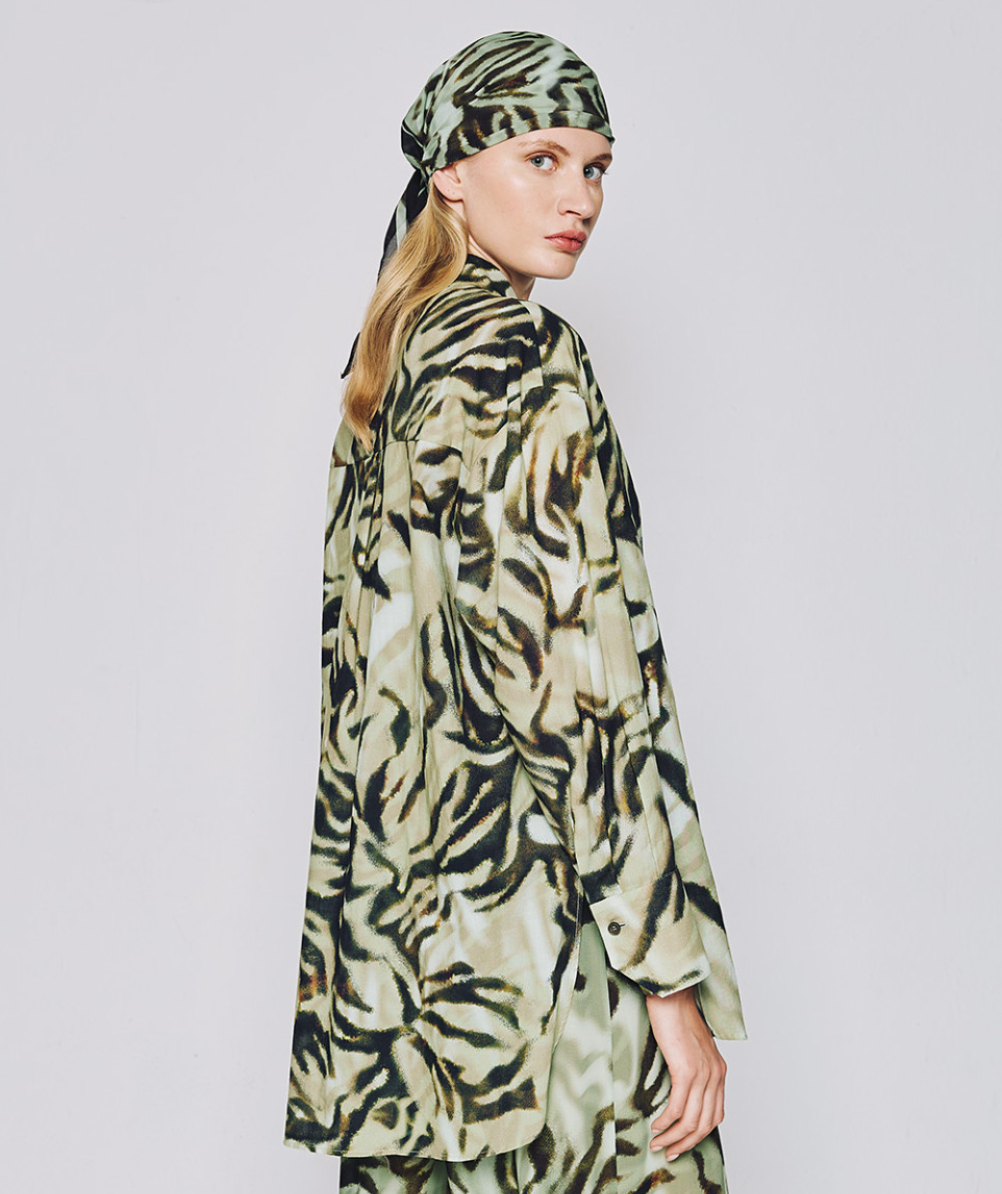 Matcha Oversized Shirt With Pants Set