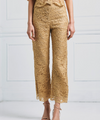 Cropped Metallic Lace Top And Pants