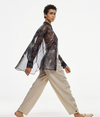 Flora Black Sheer Blouse