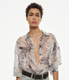 Floral Blouse White with Flowers