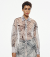 Floral Blouse White with Flowers