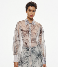 Floral Blouse White with Flowers