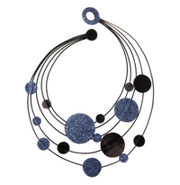 Celestial Elegance Leather Orbit Necklace