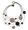 Celestial Elegance Leather Orbit Necklace