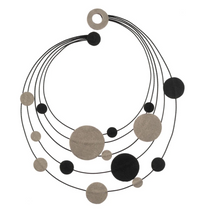 Celestial Elegance Leather Orbit Necklace