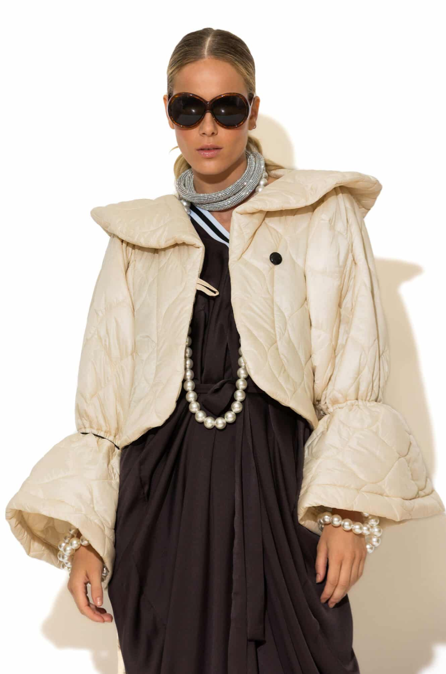 Rainfall Puffer Jacket - Off White