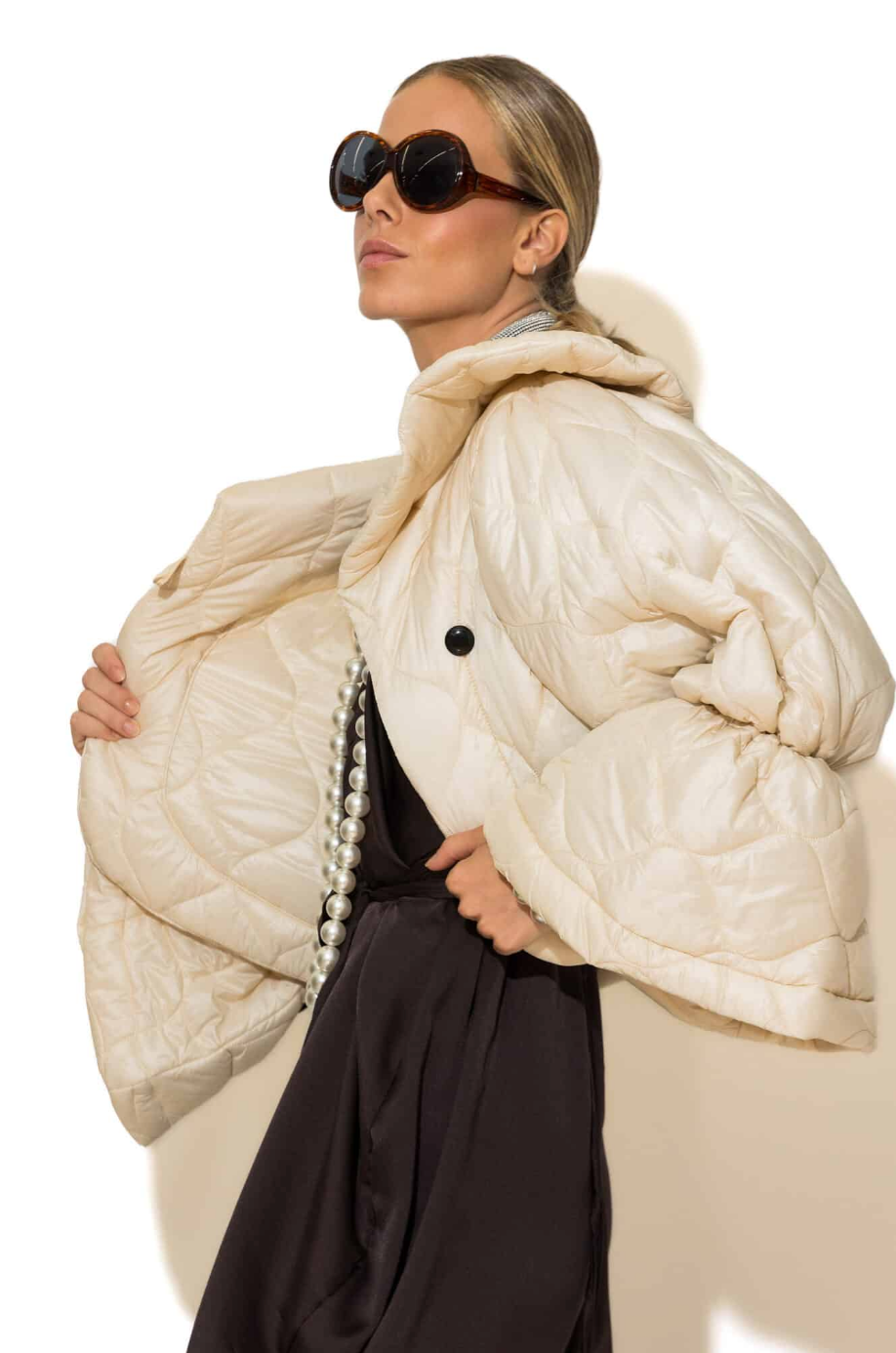 Rainfall Puffer Jacket - Off White