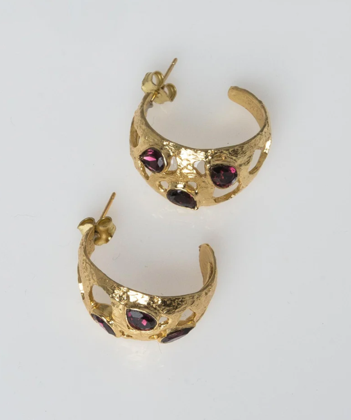 Gloomy Shinny Amethyst Crystal Earrings