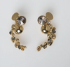 Groove Brass Velvet Crystal Earrings