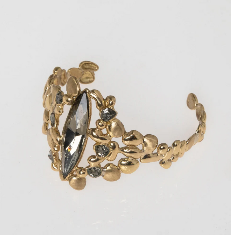 Lume Gold Brass Black Dimomd Crystal